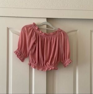Express Kids Pink Ruffle Blouse. Size XS